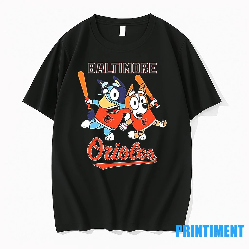 Bluey Baltimore Orioles Team Mlb Funny Cute Tshirts Sweater Unisex T-shirt, Sweatshirt, Hoodie, Long Sleeve Tee - T-Shirt, Sweatshirt, Hoodie