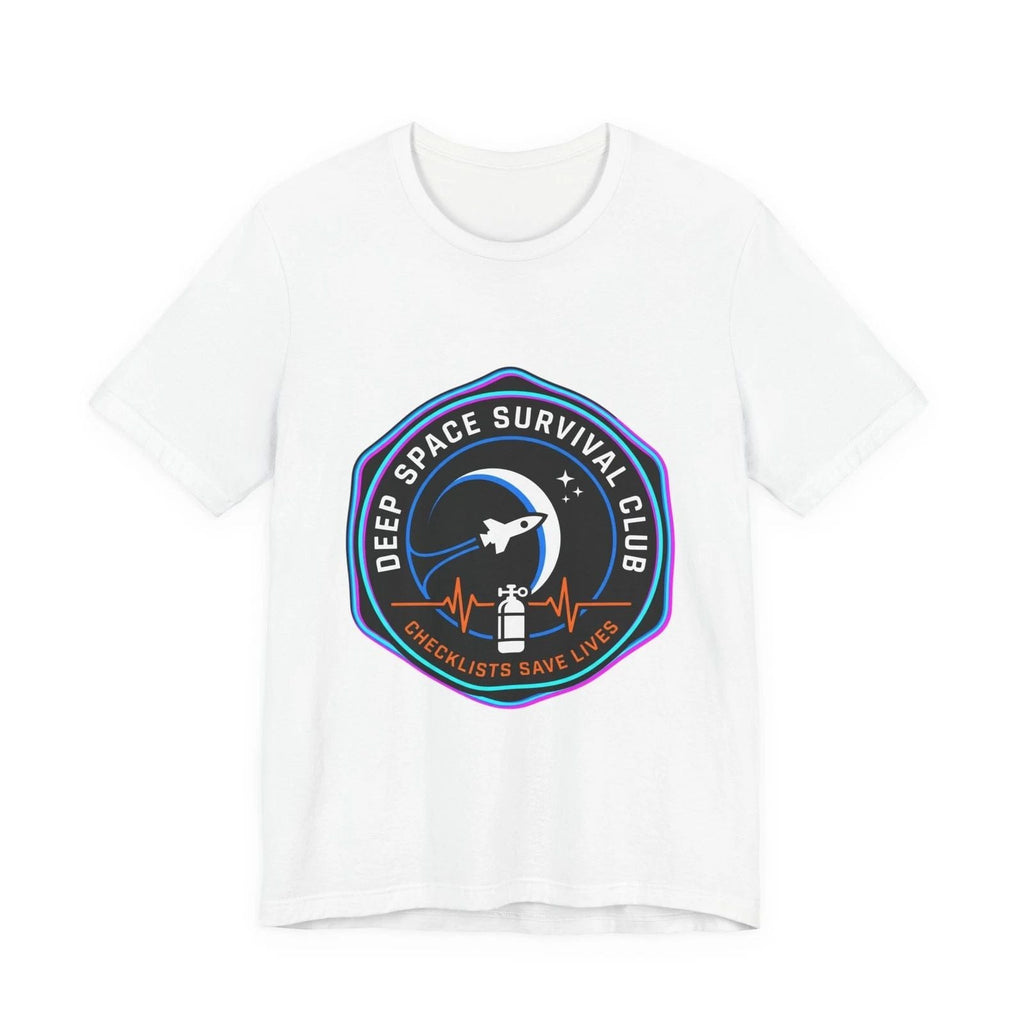 Deep Space Survival Club Tee | mission patch, hard scifi exploration Unisex T-shirt, Sweatshirt, Hoodie, Long Sleeve Tee - T-Shirt, Sweatshirt, Hoodie