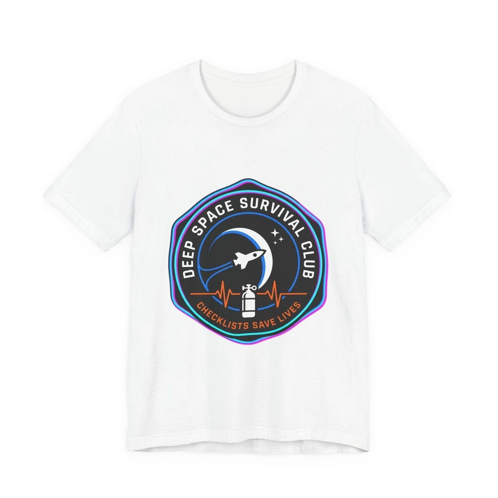 Deep Space Survival Club Tee | mission patch, hard scifi exploration Unisex T-shirt, Sweatshirt, Hoodie, Long Sleeve Tee - T-Shirt, Sweatshirt, Hoodie