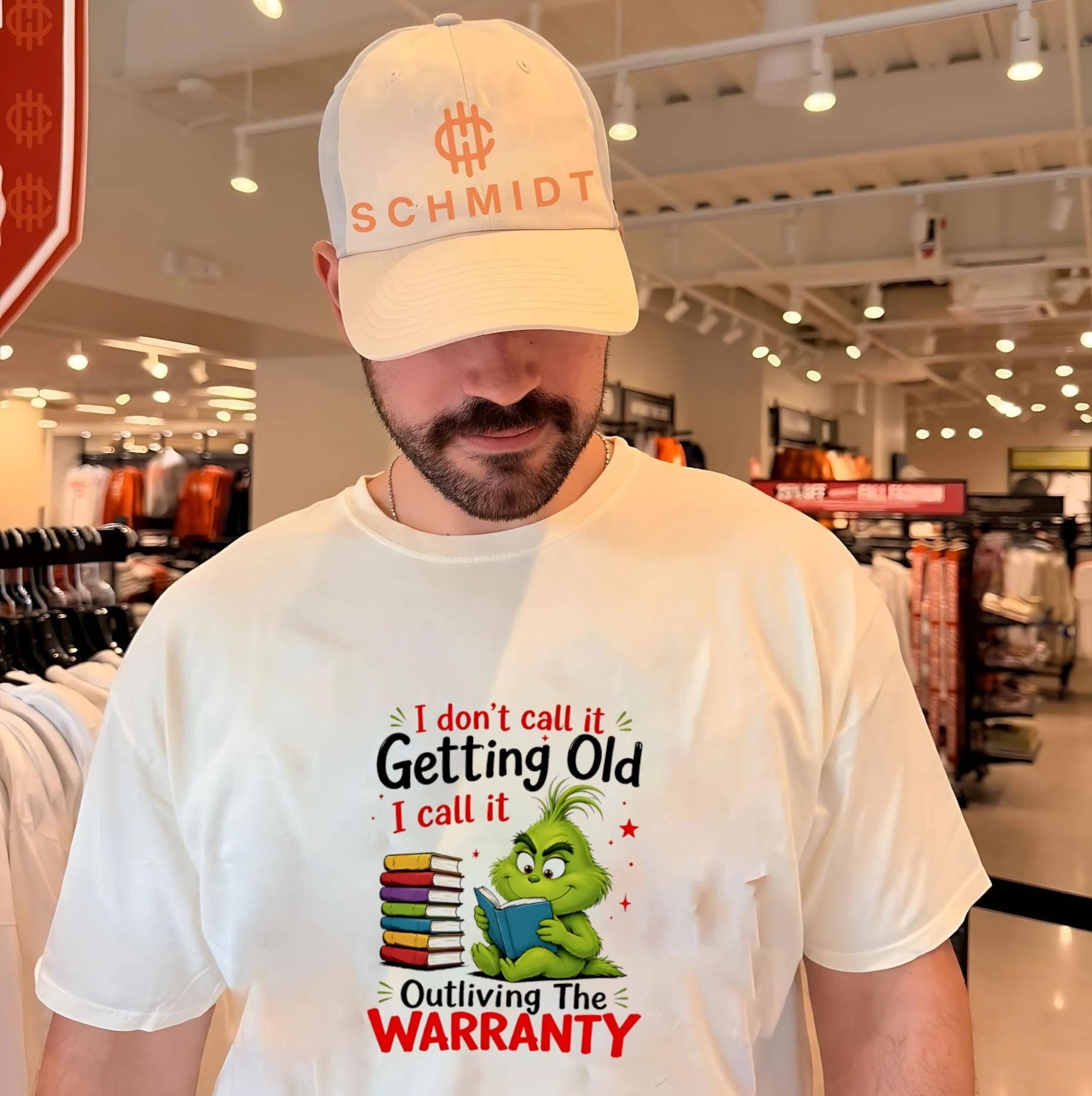 I dont call it getting old I call it outliving the warranty Grinch shirt Unisex T-shirt, Sweatshirt, Hoodie, Long Sleeve Tee - T-Shirt, Sweatshirt, Hoodie