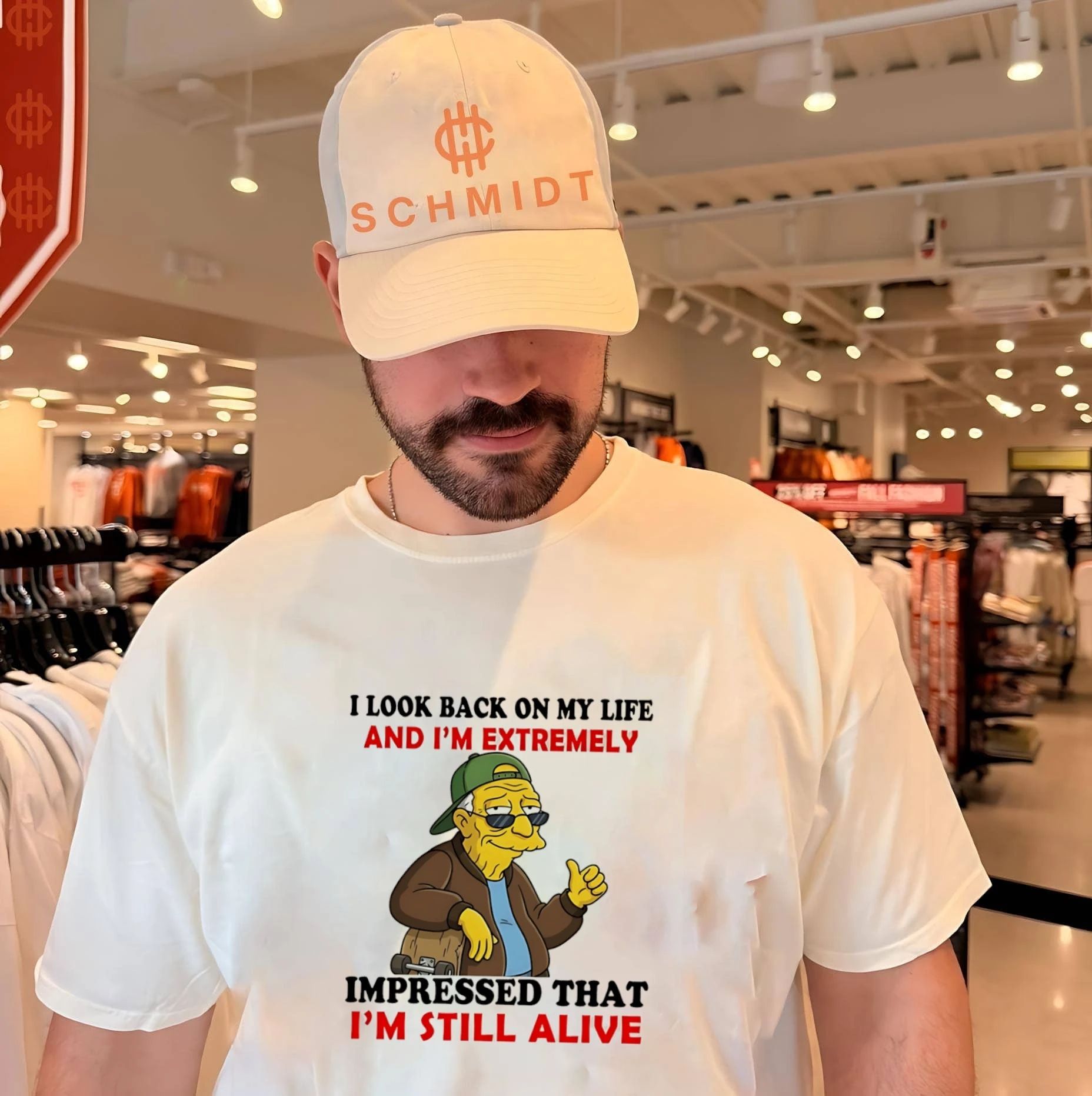 I look back on my life and Im extremely impressed that Im still alive Hans Moleman shirt - T-Shirt, Sweatshirt, Hoodie