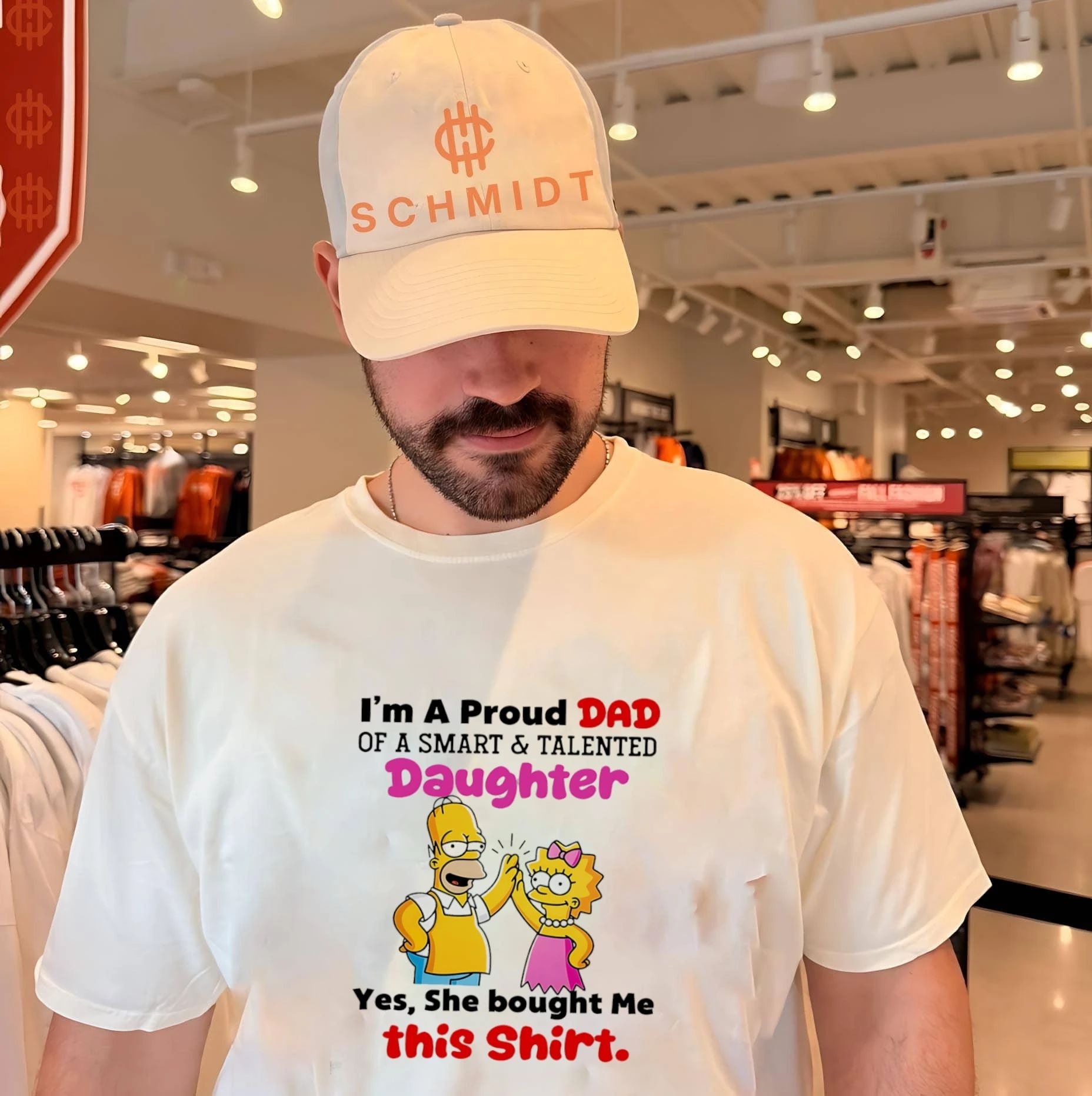 Im a proud dad of a smart and talented daughter yes she bought me Simpsons shirt Unisex T-shirt, Sweatshirt, Hoodie, Long Sleeve Tee - T-Shirt, Sweatshirt, Hoodie