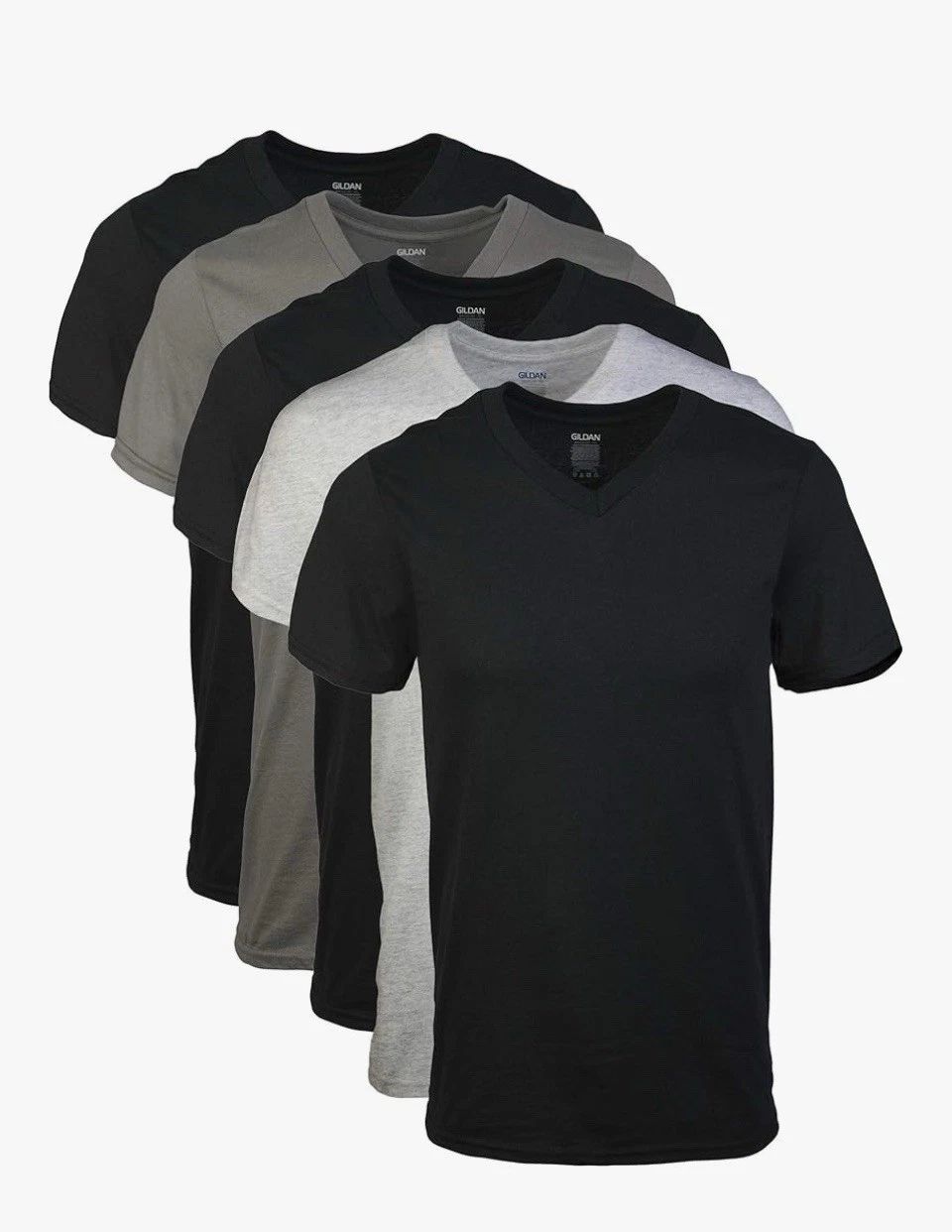5pack Mens V-neck Cotton T-Shirts,Underwear,Large Black/Sport Grey/Charcoal Unisex T-shirt, Sweatshirt, Hoodie, Long Sleeve Tee - T-Shirt, Sweatshirt, Hoodie