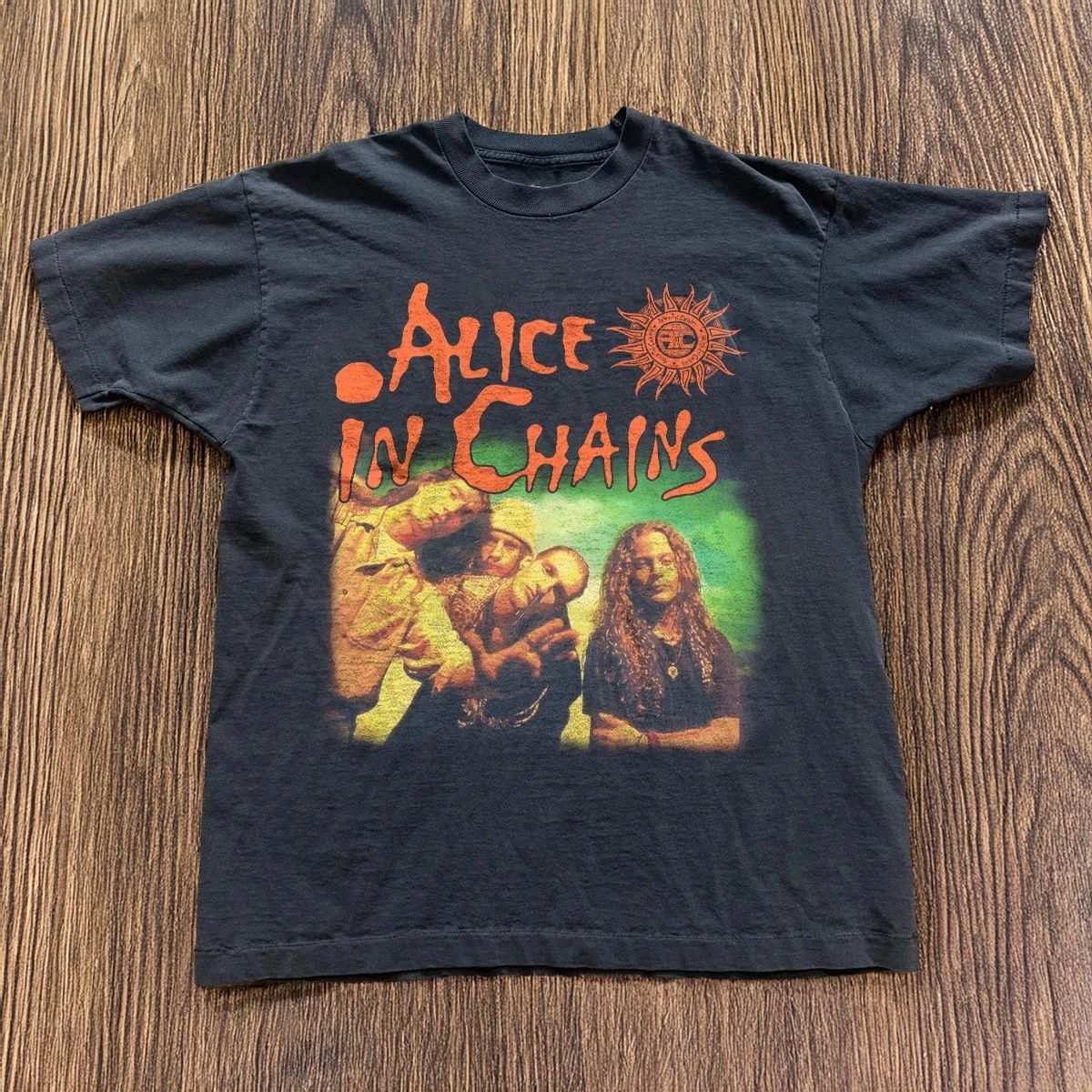HOT! Vintage Alice In Chains Unisex Black Cotton T-shirt Size S-5XL Unisex T-shirt, Sweatshirt, Hoodie, Long Sleeve Tee - T-Shirt, Sweatshirt, Hoodie