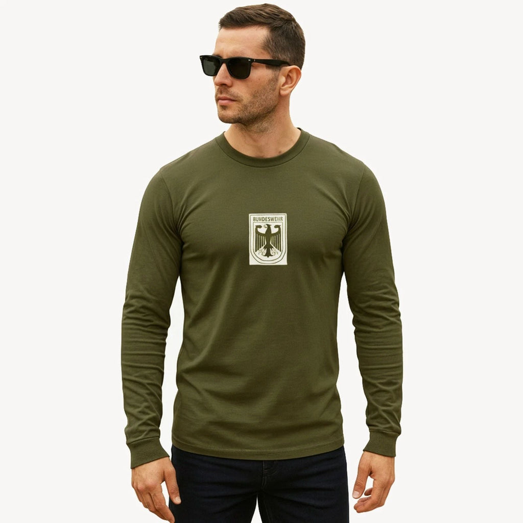Army T Shirt German Bundeswehr Eagle Printed Combat Tactical Long Sleeve Tee Top Unisex T-shirt, Sweatshirt, Hoodie, Long Sleeve Tee - T-Shirt, Sweatshirt, Hoodie