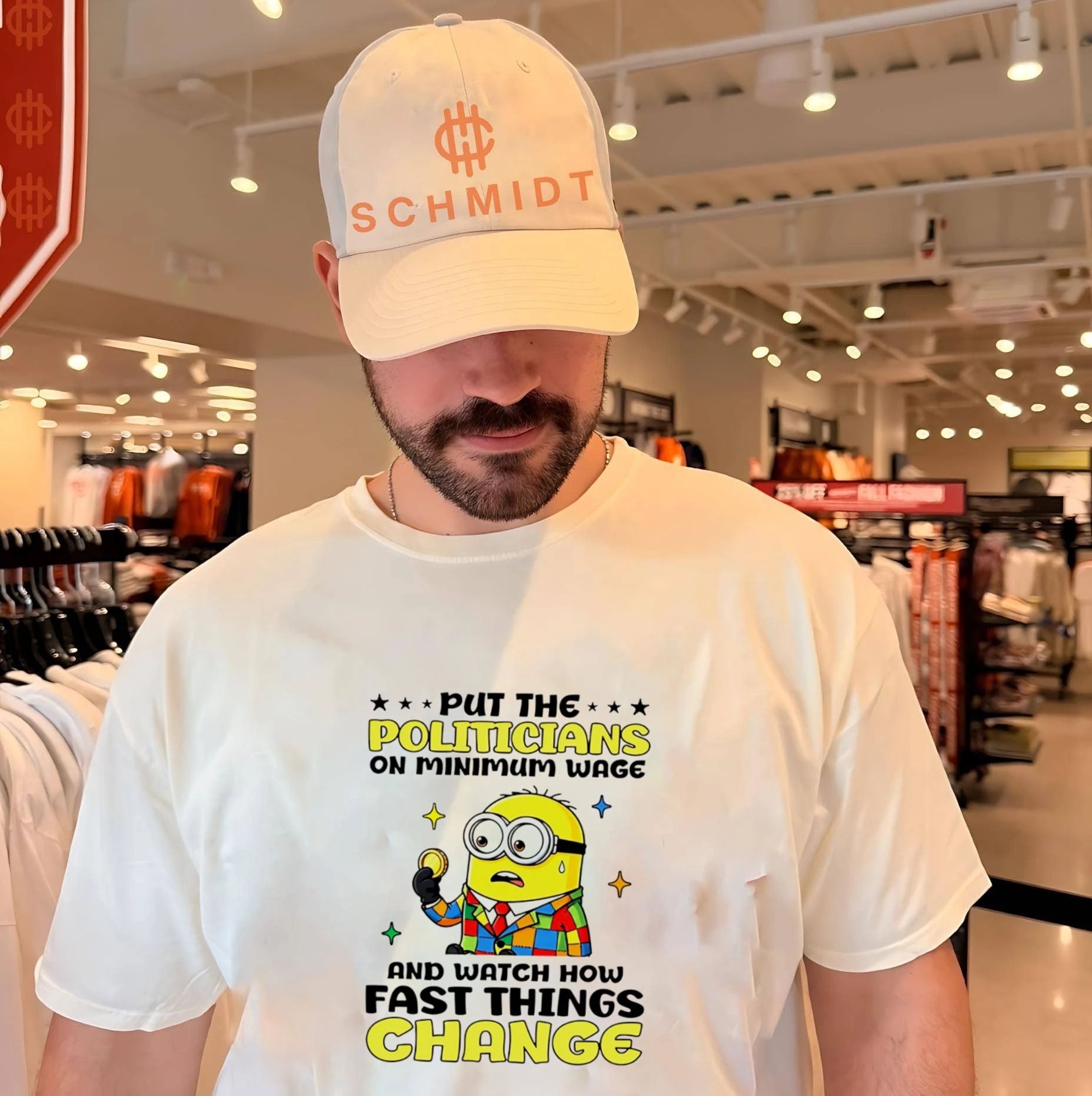 Put the politicians on minimum wage and watch how fast things change Minion shirt Unisex T-shirt, Sweatshirt, Hoodie, Long Sleeve Tee - T-Shirt, Sweatshirt, Hoodie
