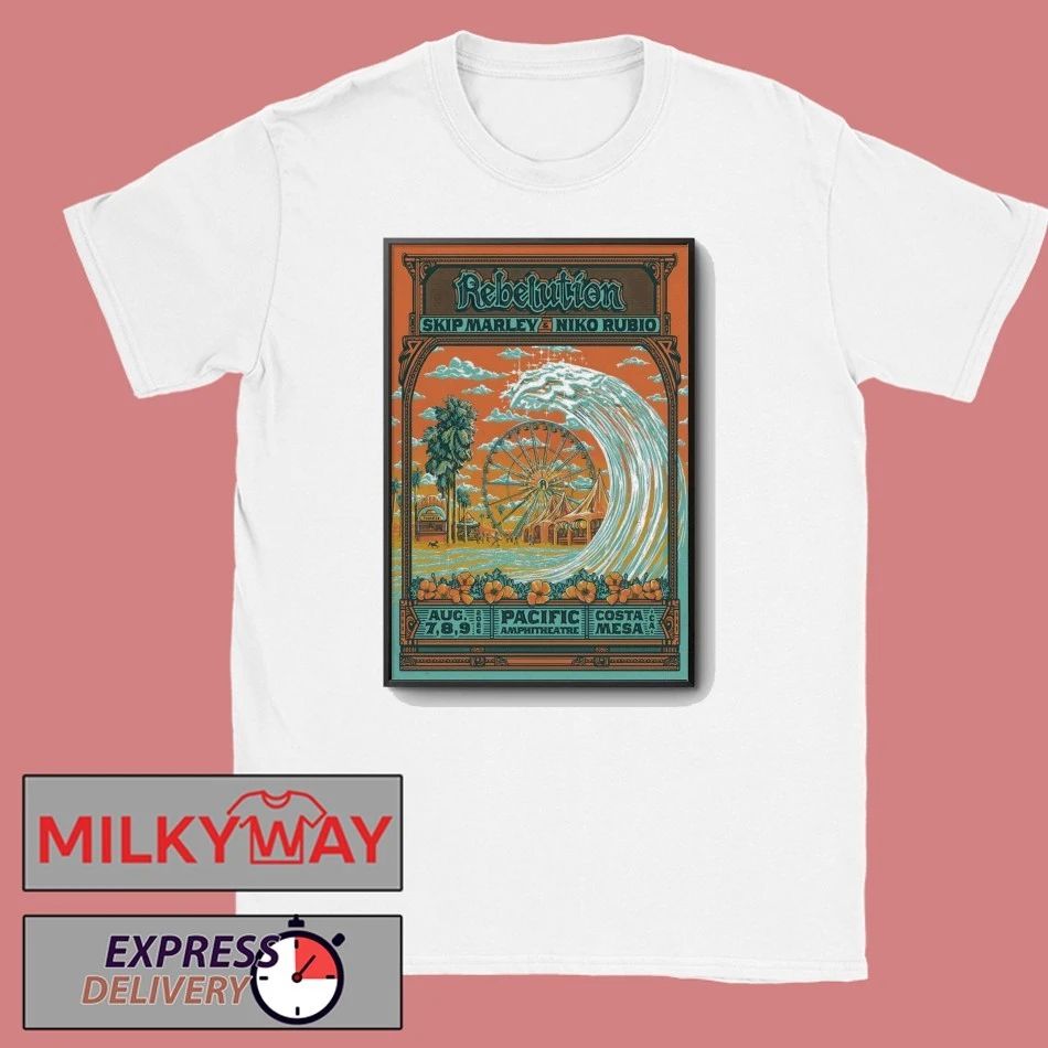 Rebelution August 7-9 2026 In Costa Mesa CA Poster shirt Unisex T-shirt, Sweatshirt, Hoodie, Long Sleeve Tee - T-Shirt, Sweatshirt, Hoodie