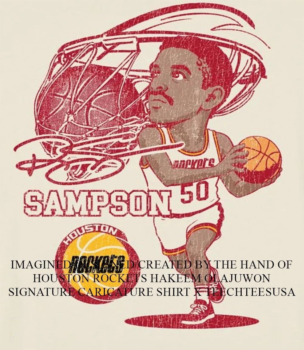 Houston Rockets Ralph Sampson signature caricature shirt Unisex T-shirt, Sweatshirt, Hoodie, Long Sleeve Tee - T-Shirt, Sweatshirt, Hoodie