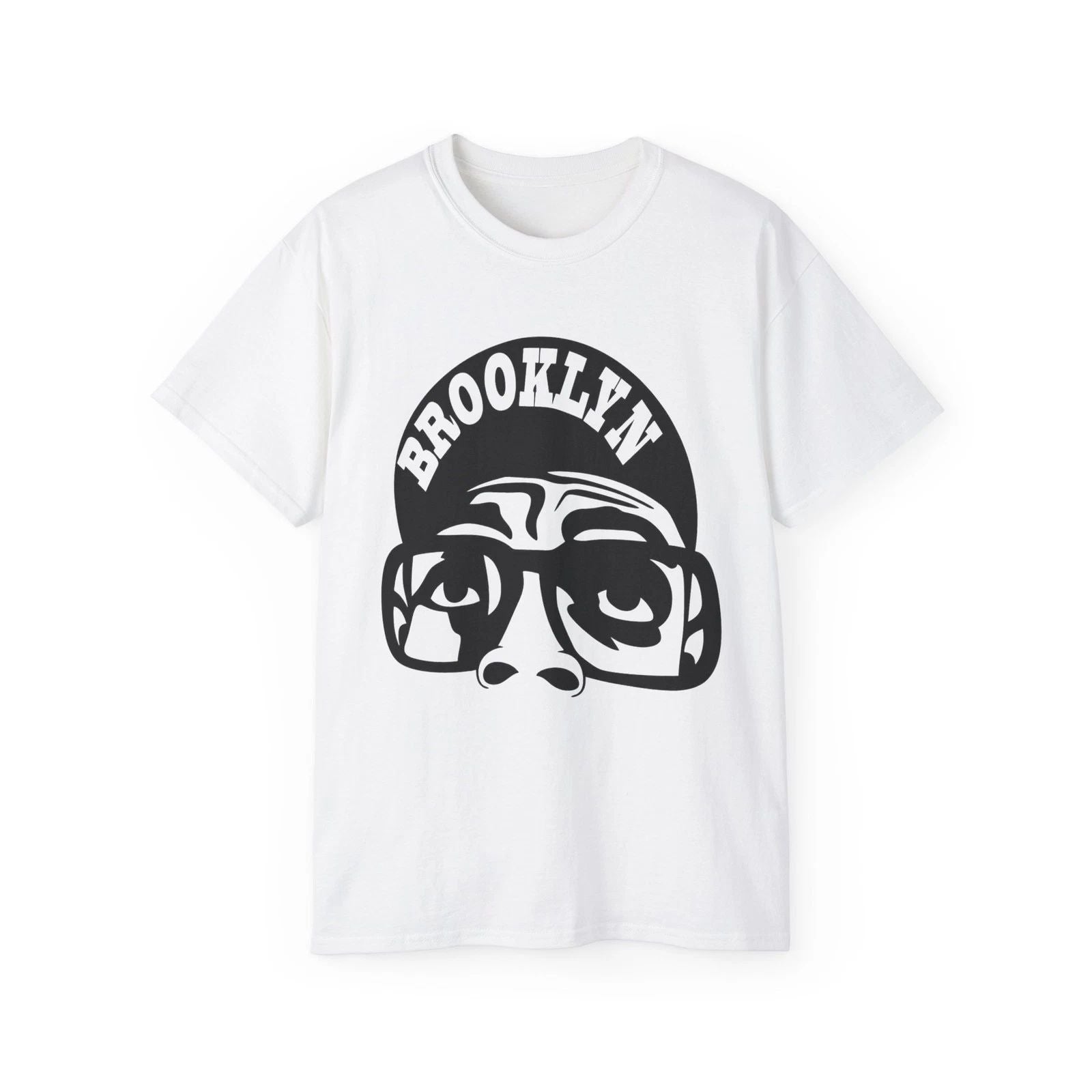 Brooklyn Face Graphic Tee | Retro Glasses Streetwear Unisex T-shirt, Sweatshirt, Hoodie, Long Sleeve Tee - T-Shirt, Sweatshirt, Hoodie