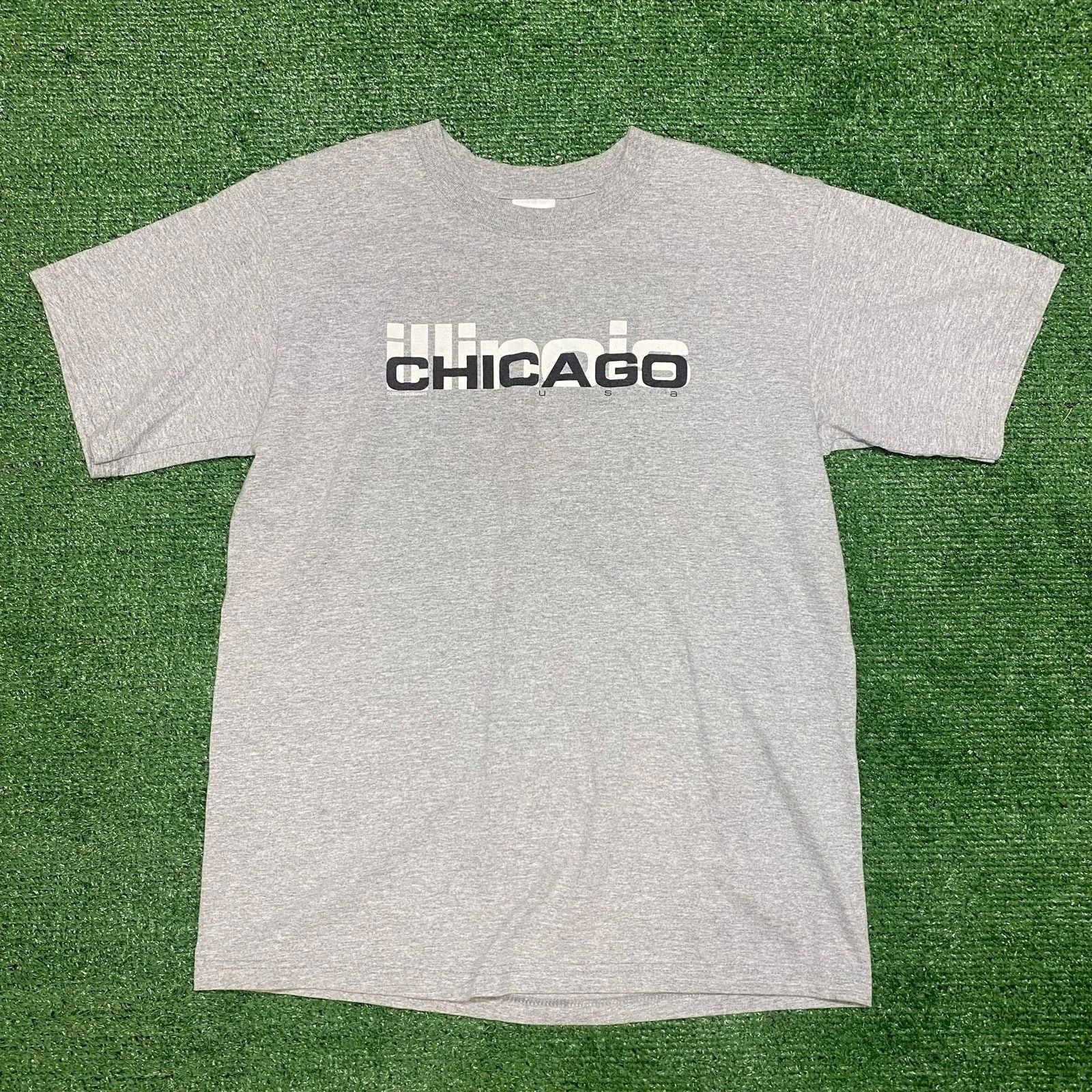 Simple Anvil Chicago Graphic Tee Sz Mens M Unisex T-shirt, Sweatshirt, Hoodie, Long Sleeve Tee - T-Shirt, Sweatshirt, Hoodie