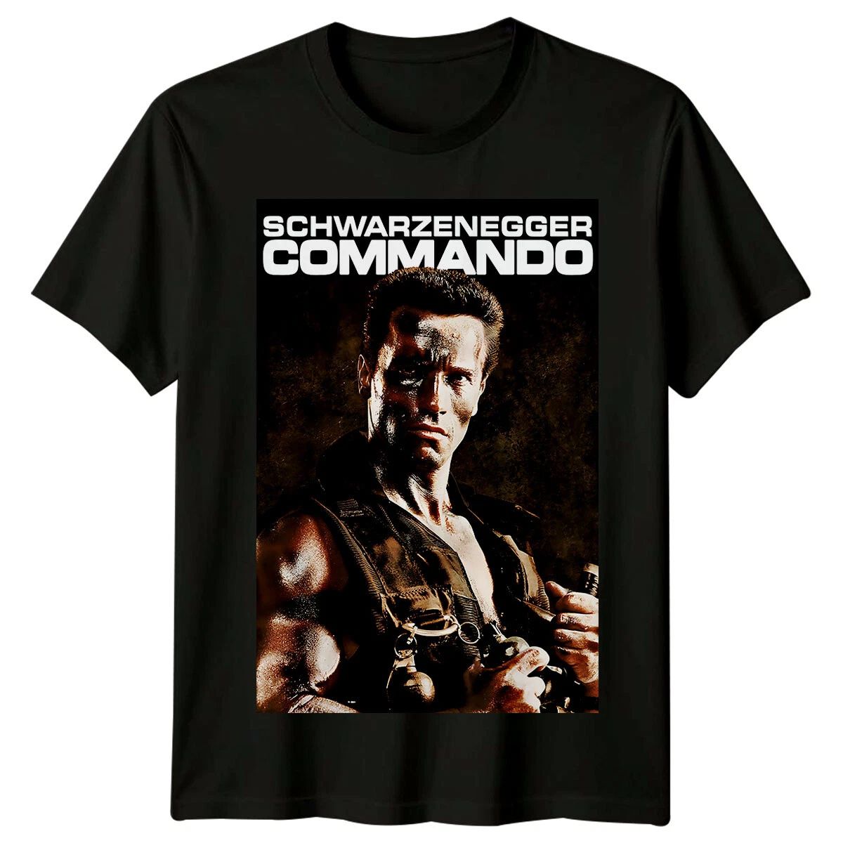 Commando (1985) Movie Poster Inspired T-Shirt Retro 80s Tee Unisex Unisex T-shirt, Sweatshirt, Hoodie, Long Sleeve Tee - T-Shirt, Sweatshirt, Hoodie