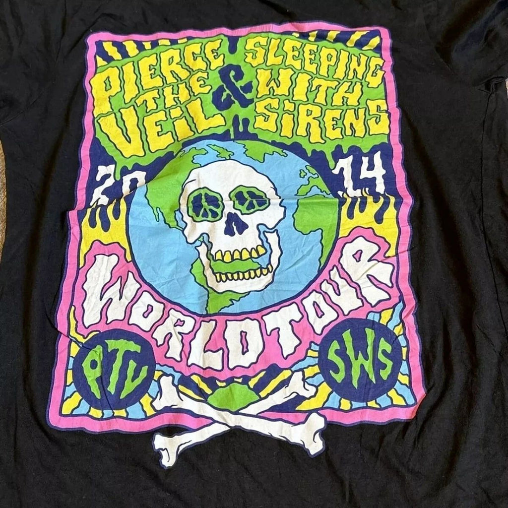 Pierce The Veil Sleeping With Sirens 2014 World Tour T-Shirt S-5XL BT636 Unisex T-shirt, Sweatshirt, Hoodie, Long Sleeve Tee - T-Shirt, Sweatshirt, Hoodie