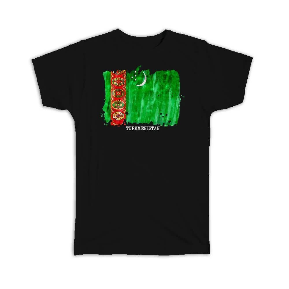 Gift T-Shirt : Turkmenistan Flag Asia Travel Expat Country Watercolor Unisex T-shirt, Sweatshirt, Hoodie, Long Sleeve Tee - T-Shirt, Sweatshirt, Hoodie