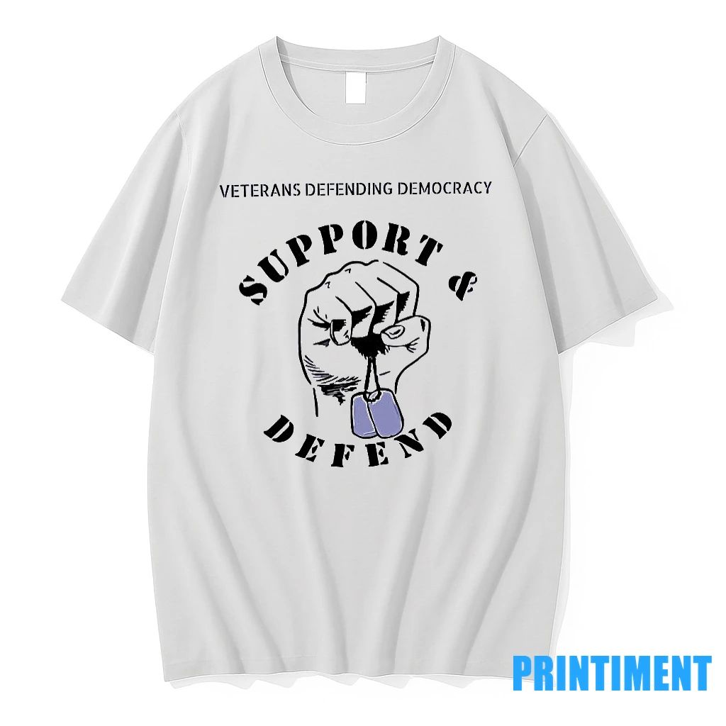 Veterans Defending Democracy Support And Defend Hand Tshirts Sweater Unisex T-shirt, Sweatshirt, Hoodie, Long Sleeve Tee - T-Shirt, Sweatshirt, Hoodie
