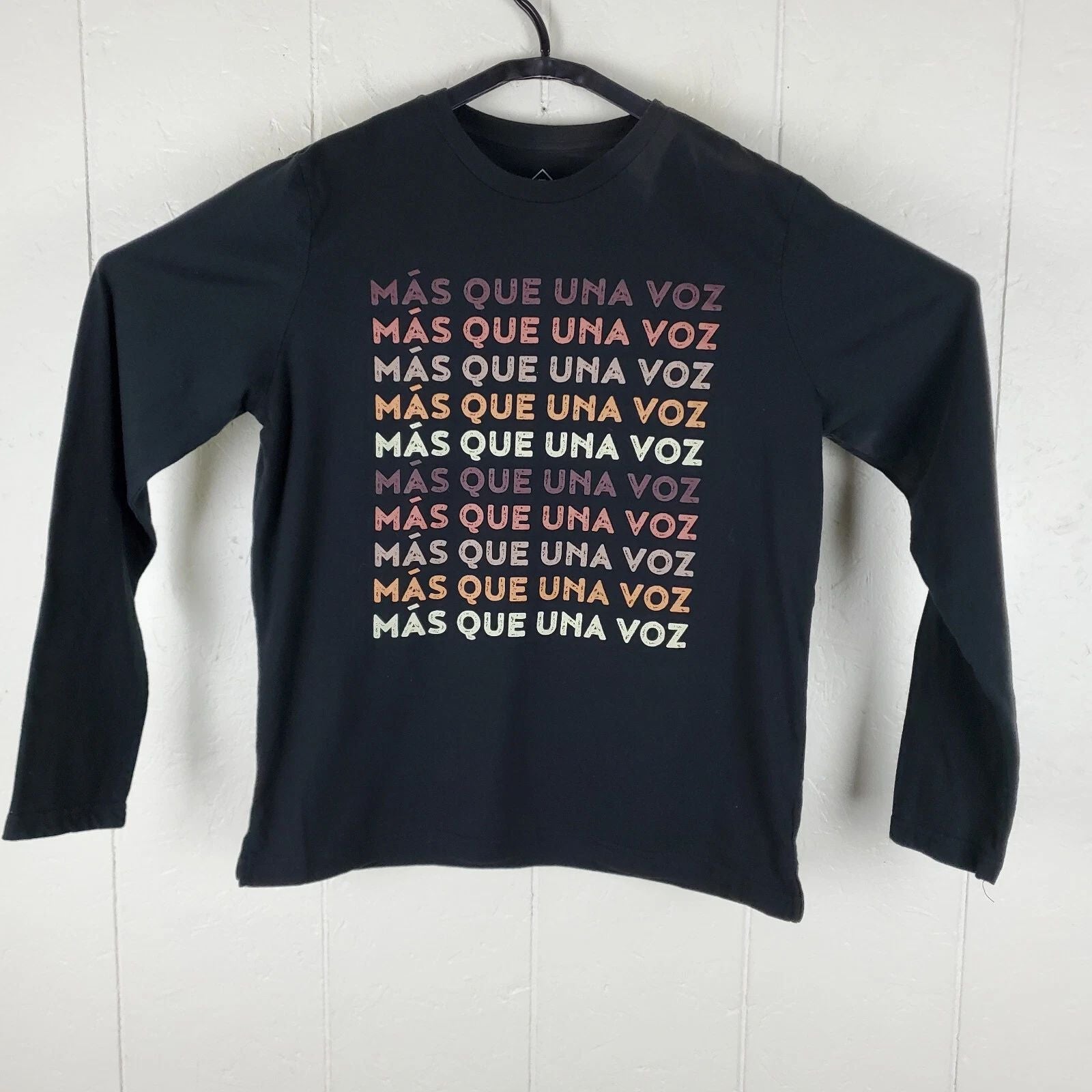 Well Worn Shirt Men Large Black Graphic Crew Neck Long Sleeve Stretch Distressed Unisex T-shirt, Sweatshirt, Hoodie, Long Sleeve Tee - T-Shirt, Sweatshirt, Hoodie