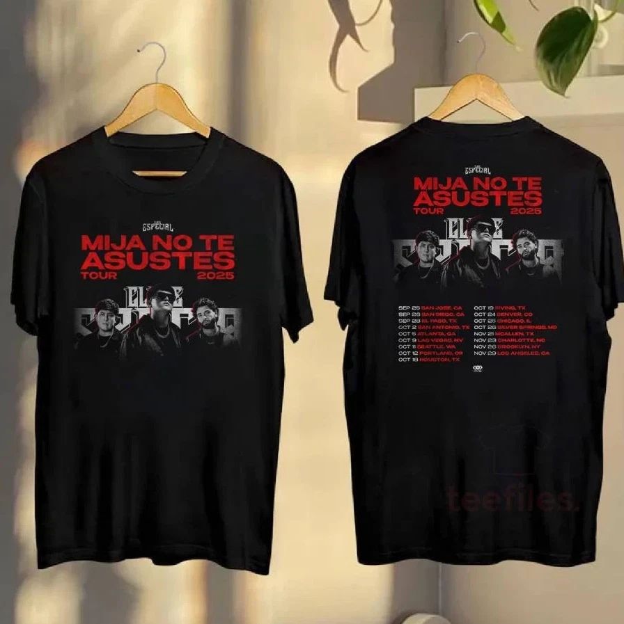 Clave Especial Mija No Te Asustes Tour 2025 T-shirt Unisex T-shirt, Sweatshirt, Hoodie, Long Sleeve Tee - T-Shirt, Sweatshirt, Hoodie