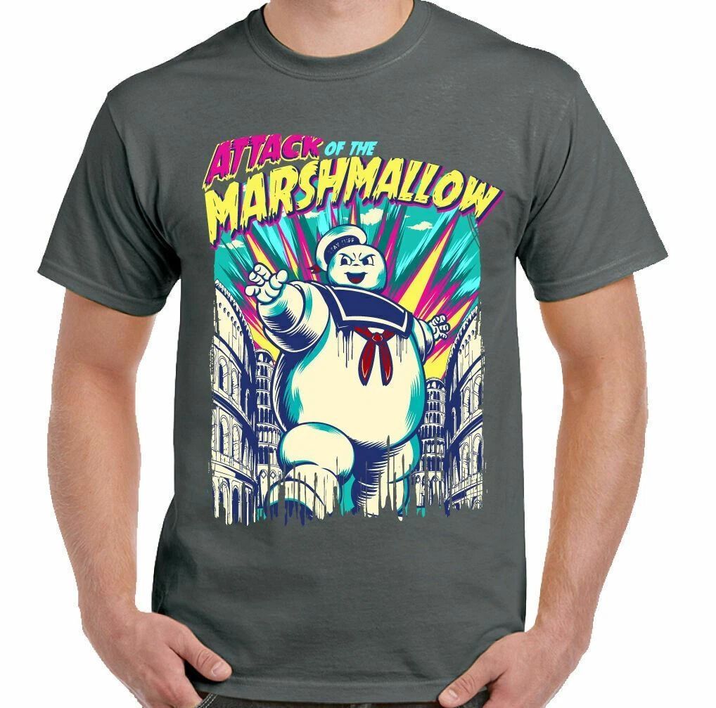 STAY PUFT T-SHIRT Mens Ghostbusters Attack Of The Marshmallow Man Funny Unisex Unisex T-shirt, Sweatshirt, Hoodie, Long Sleeve Tee - T-Shirt, Sweatshirt, Hoodie
