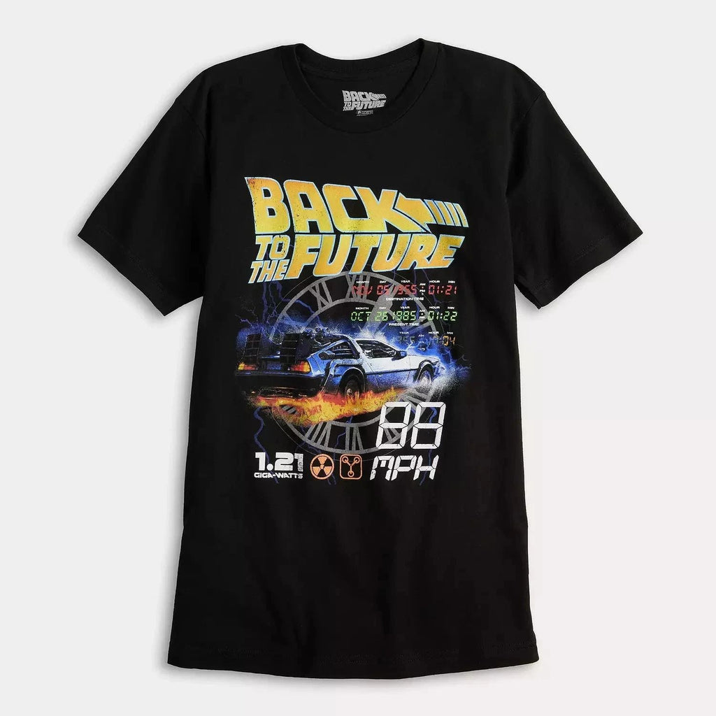 BACK TO THE FUTURE NWT 88MPH Movie Poster T-Shirt MENS XL NWT Unisex T-shirt, Sweatshirt, Hoodie, Long Sleeve Tee - T-Shirt, Sweatshirt, Hoodie