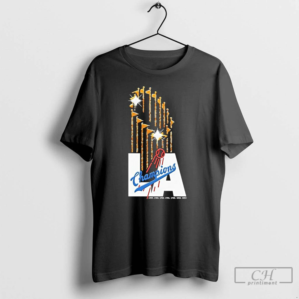 Classic Los Angeles Dodgers Won The 7x World Series Champions T Shirts Unisex T-shirt, Sweatshirt, Hoodie, Long Sleeve Tee - T-Shirt, Sweatshirt, Hoodie