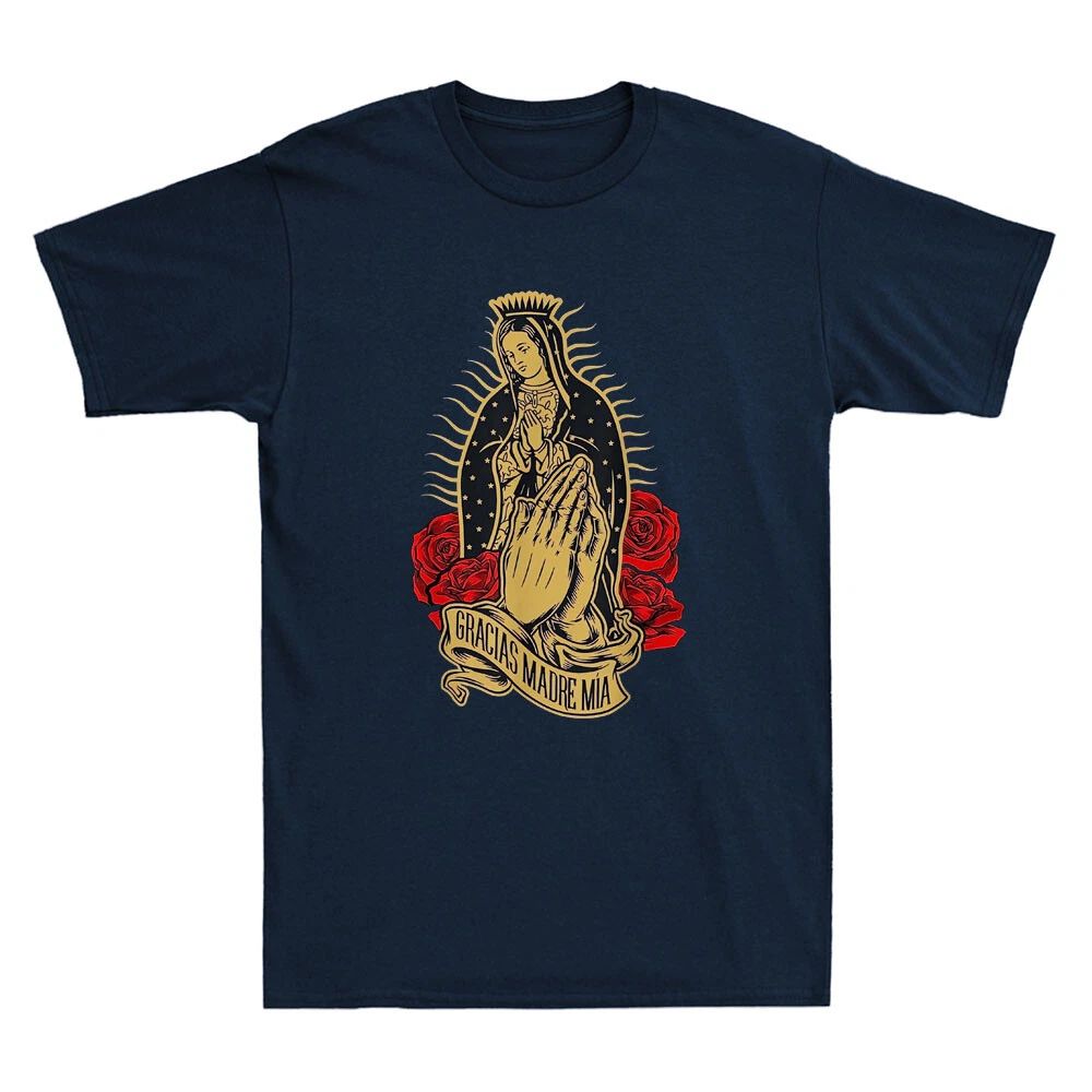 Our Lady Virgen De Guadalupe Virgin Mary Gracias Madre Ma Vintage Men's T-Shirt Unisex T-shirt, Sweatshirt, Hoodie, Long Sleeve Tee - T-Shirt, Sweatshirt, Hoodie