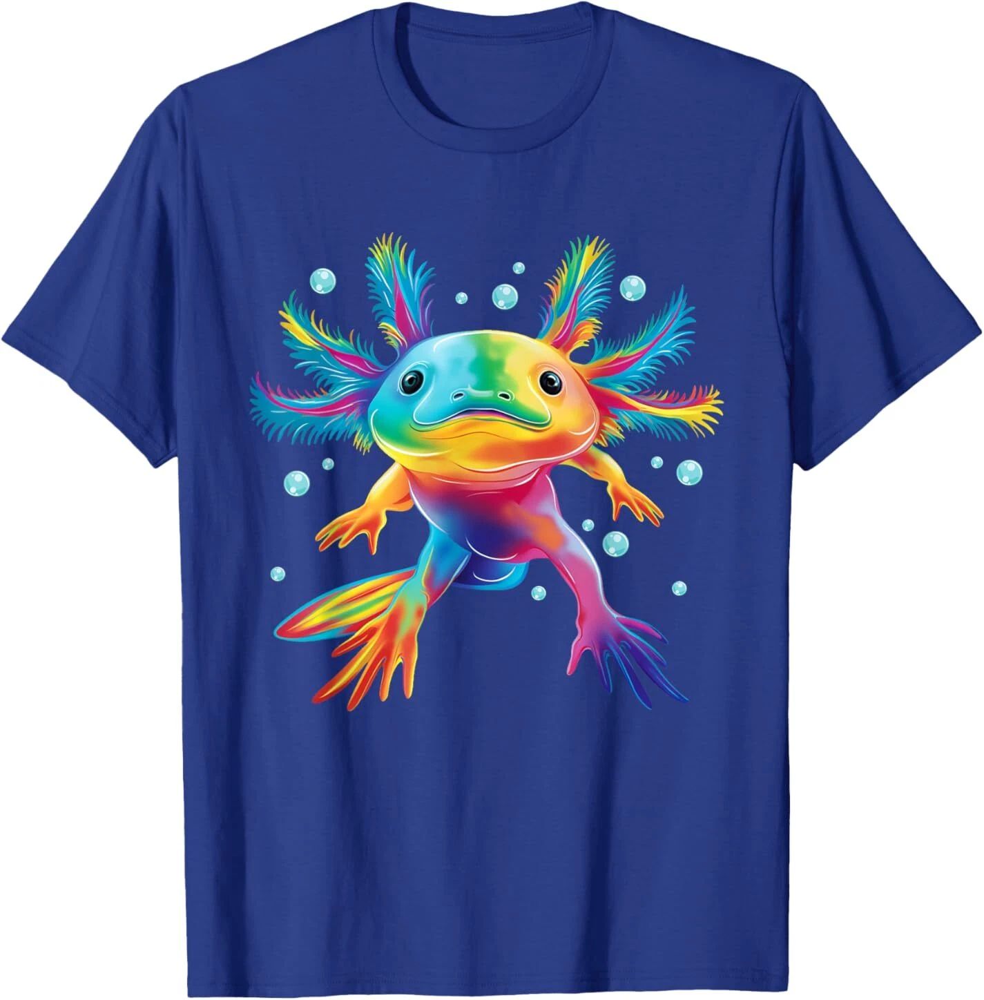 Cute Axolotl Colorful Axolotl Art Girls Boys Kids Women T-Shirt Unisex T-shirt, Sweatshirt, Hoodie, Long Sleeve Tee - T-Shirt, Sweatshirt, Hoodie