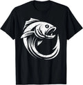 Fish Hook Minimal Artwork Angler's Simple Line Fishing Lover Gift Unisex T-Shirt Unisex T-shirt, Sweatshirt, Hoodie, Long Sleeve Tee - T-Shirt, Sweatshirt, Hoodie