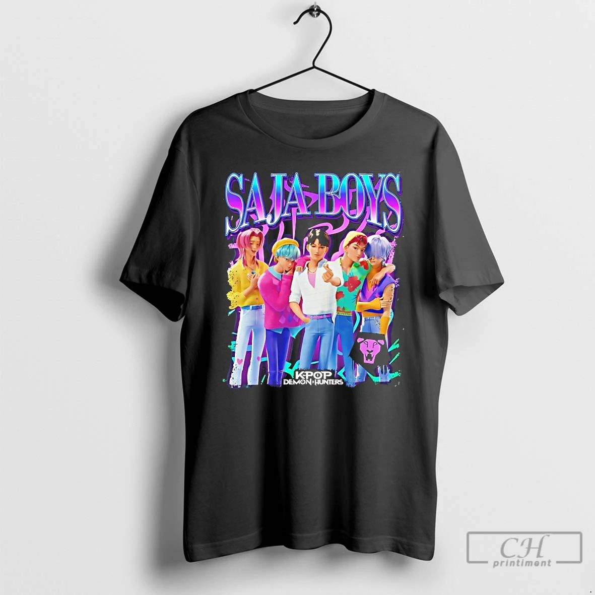 Classic Kpop Demon Hunters Saja Boys Bootleg T Shirts Unisex T-shirt, Sweatshirt, Hoodie, Long Sleeve Tee - T-Shirt, Sweatshirt, Hoodie