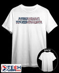 Arkansas Razorbacks Patriotic Marks Wordmark Stack shirt Unisex T-shirt, Sweatshirt, Hoodie, Long Sleeve Tee - T-Shirt, Sweatshirt, Hoodie