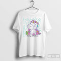 Classic Merry Christmas Unicorn Gift Box Stars White T Shirts Unisex T-shirt, Sweatshirt, Hoodie, Long Sleeve Tee - T-Shirt, Sweatshirt, Hoodie
