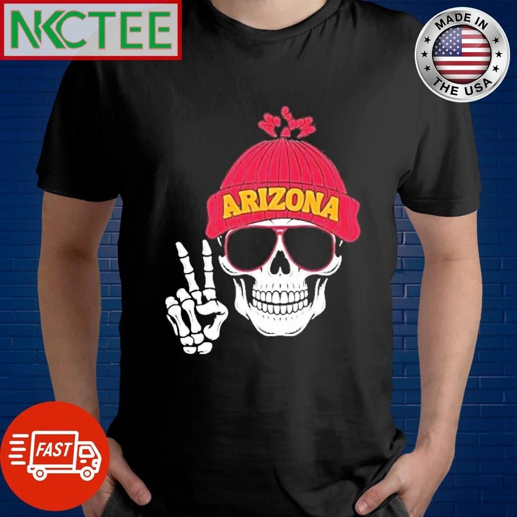 Arizona Cardinals Skull hi Sign shirt Unisex T-shirt, Sweatshirt, Hoodie, Long Sleeve Tee - T-Shirt, Sweatshirt, Hoodie