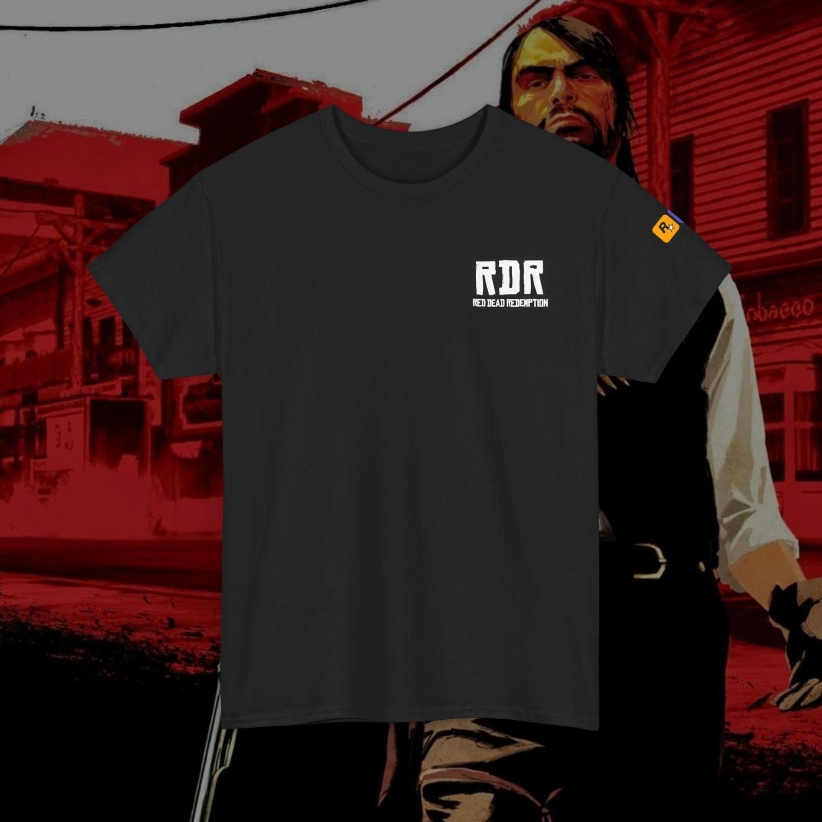 RED DEAD REDEMPTION Cotton T-Shirt - Custom double sided print! Unisex T-shirt, Sweatshirt, Hoodie, Long Sleeve Tee - T-Shirt, Sweatshirt, Hoodie