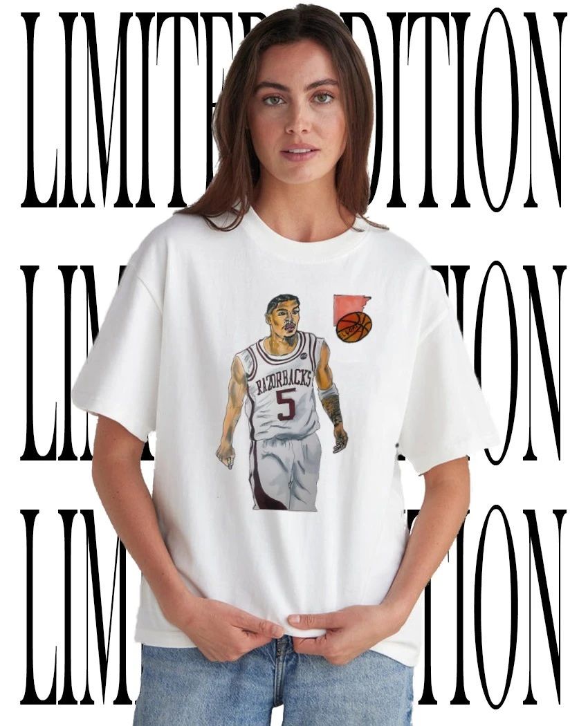 NCAA Anthony Black 5 Arkansas Razorbacks Basketball El Gomez caricature shirt Unisex T-shirt, Sweatshirt, Hoodie, Long Sleeve Tee - T-Shirt, Sweatshirt, Hoodie