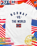 Norway vs. The World flag shirt Unisex T-shirt, Sweatshirt, Hoodie, Long Sleeve Tee - T-Shirt, Sweatshirt, Hoodie