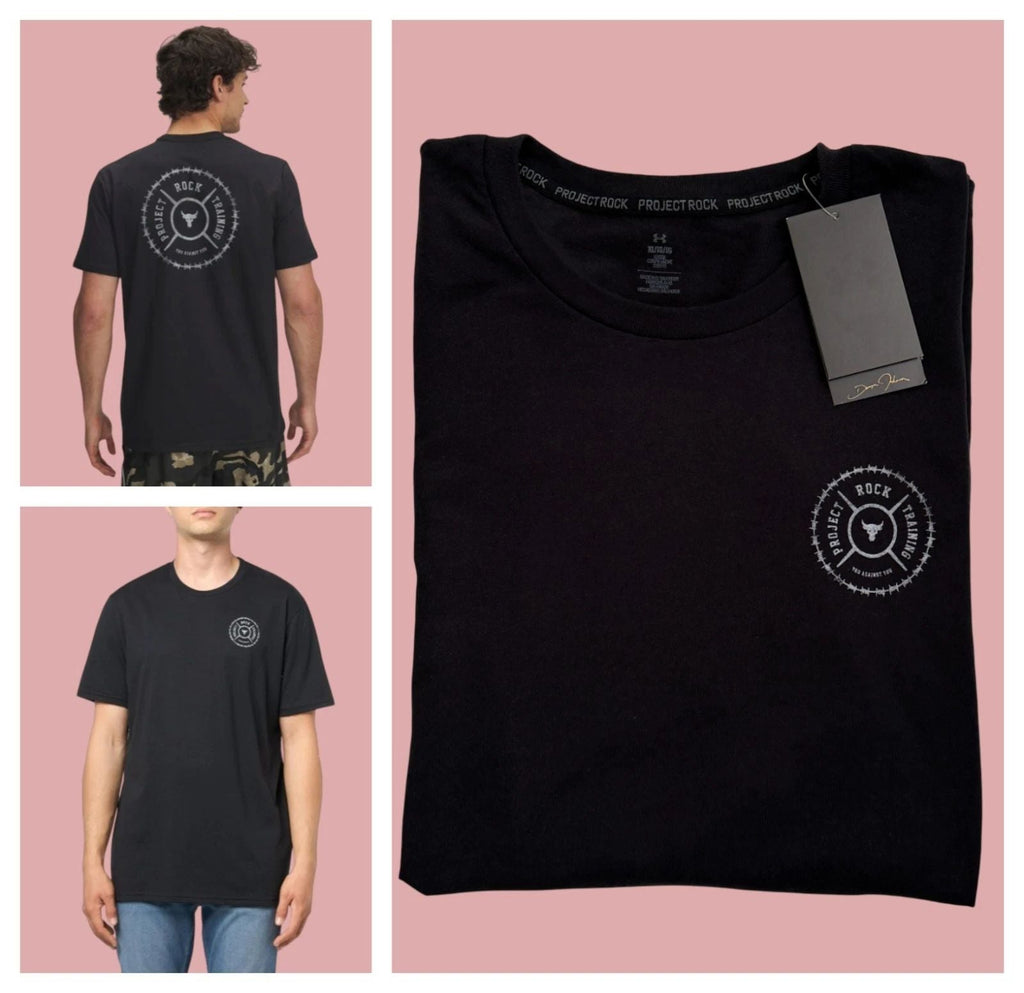 Under Armour Mens Project Rock Wire Short Sleeve T-Shirt Sz S/M/L/XL/2XL New Unisex T-shirt, Sweatshirt, Hoodie, Long Sleeve Tee - T-Shirt, Sweatshirt, Hoodie
