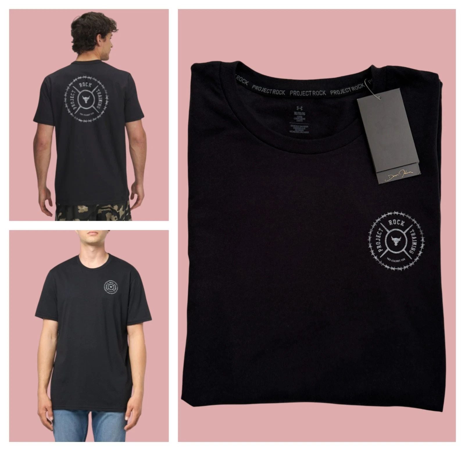 Under Armour Mens Project Rock Wire Short Sleeve T-Shirt Sz S/M/L/XL/2XL New Unisex T-shirt, Sweatshirt, Hoodie, Long Sleeve Tee - T-Shirt, Sweatshirt, Hoodie