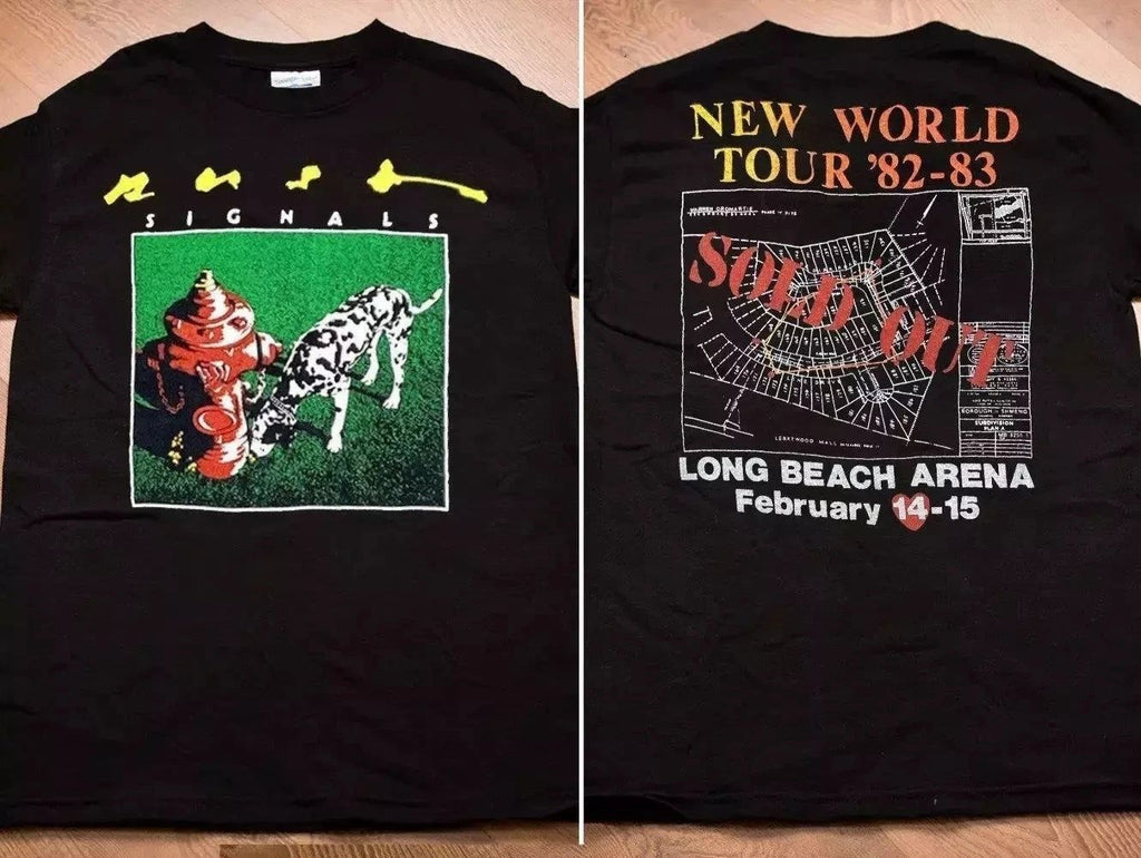 Rush Signals New World Tour 82-83 Long Beach Arena T-Shirt Unisex T-shirt, Sweatshirt, Hoodie, Long Sleeve Tee - T-Shirt, Sweatshirt, Hoodie