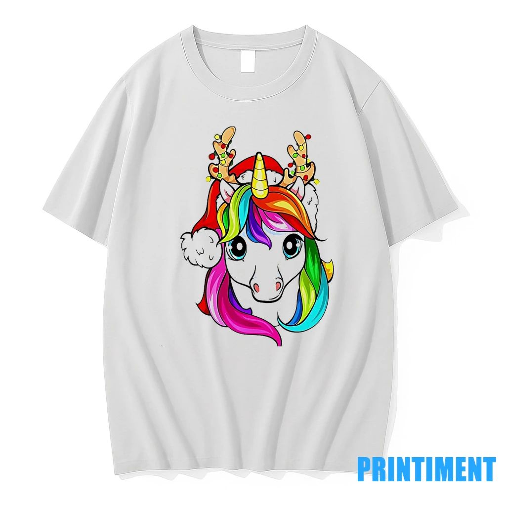 Rainbow Reindeer Unicorn Christmas Lights Tshirts Sweater Unisex T-shirt, Sweatshirt, Hoodie, Long Sleeve Tee - T-Shirt, Sweatshirt, Hoodie