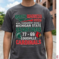 NKCtees Michigan State Spartans 7769 Louisville Cardinals 2026 March Madness Round 2 Victory shirt - T-Shirt, Sweatshirt, Hoodie