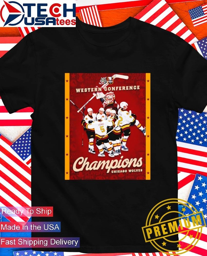 2026 Western Conference Champions Chicago Wolves Hockey shirt Unisex T-shirt, Sweatshirt, Hoodie, Long Sleeve Tee - T-Shirt, Sweatshirt, Hoodie