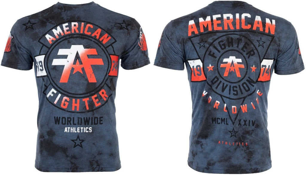 AMERICAN FIGHTER Men's T-Shirt SILVER LAKE Athletic Multicolor Biker MMA S-5XL Unisex T-shirt, Sweatshirt, Hoodie, Long Sleeve Tee - T-Shirt, Sweatshirt, Hoodie