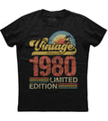 Birthday Gift Classic Old Vintage 1980 Limited Edition Rainbow Palm Tree T-shirt Unisex T-shirt, Sweatshirt, Hoodie, Long Sleeve Tee - T-Shirt, Sweatshirt, Hoodie