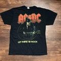 AC/DC Men's L Black Let There Be Rock Graphic Print Cotton Crew Neck T-Shirt Unisex T-shirt, Sweatshirt, Hoodie, Long Sleeve Tee - T-Shirt, Sweatshirt, Hoodie