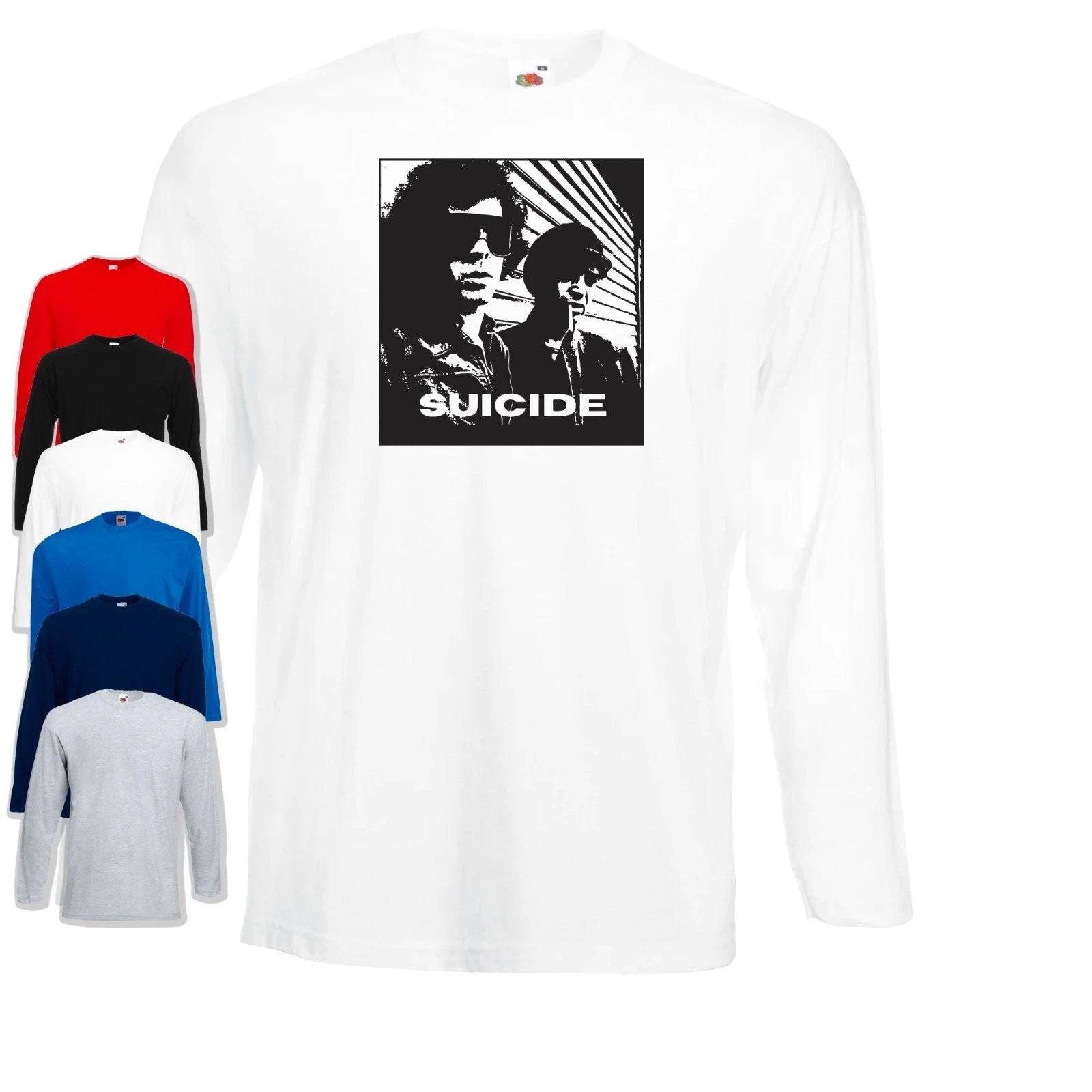 Suicide Long Sleeve T-Shirt | Alan Vega and Martin Rev Unisex T-shirt, Sweatshirt, Hoodie, Long Sleeve Tee - T-Shirt, Sweatshirt, Hoodie
