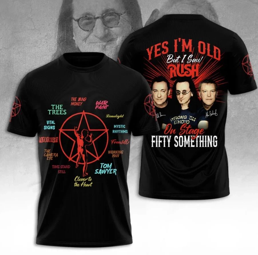 Rush Band Fifty Something Tour 2026 3D shirt,polyester U18.648 Unisex T-shirt, Sweatshirt, Hoodie, Long Sleeve Tee - T-Shirt, Sweatshirt, Hoodie
