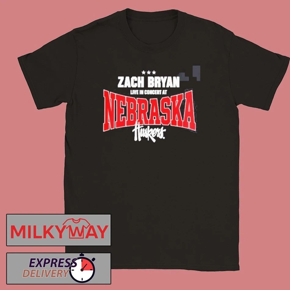 Zach Bryan With Heaven On Tour Nebraska 2026 Venue Merch Tee On April 25 2026 At Lincoln Memorial Stadium Nebraska Huskers Big Logo shirt - T-Shirt, Sweatshirt, Hoodie