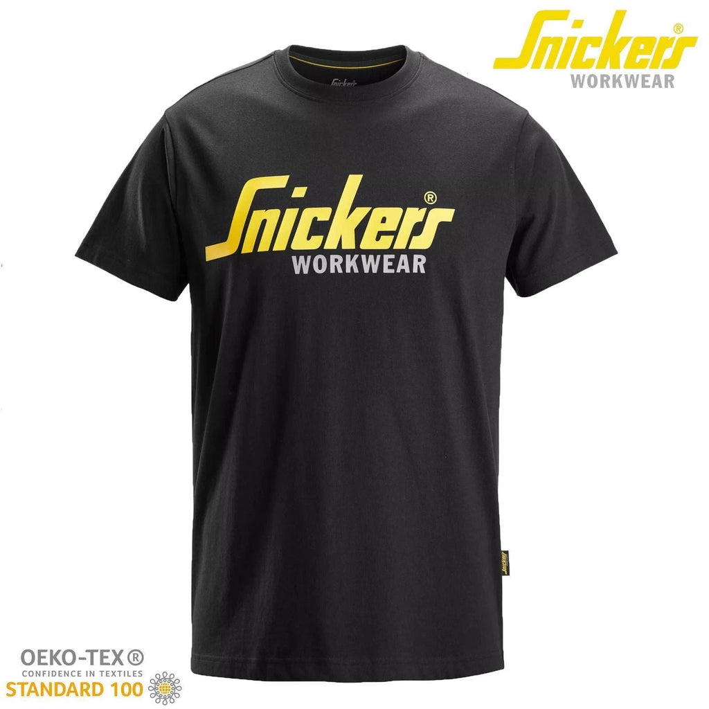 Snickers Mens Workwear Black Classic Logo Work T-Shirt 2586 100% cotton S - XXL Unisex T-shirt, Sweatshirt, Hoodie, Long Sleeve Tee - T-Shirt, Sweatshirt, Hoodie