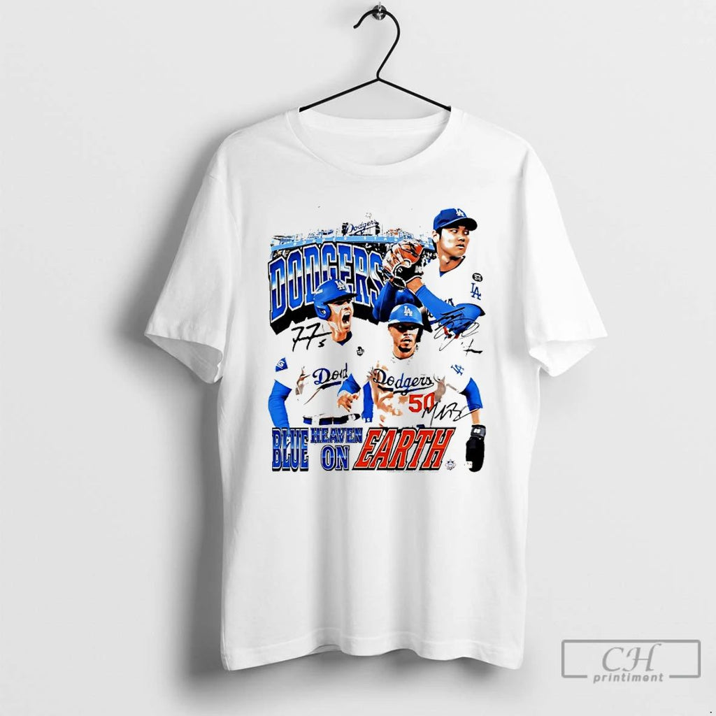 Classic Dodgers Blue Heaven On Earth T Shirts Unisex T-shirt, Sweatshirt, Hoodie, Long Sleeve Tee - T-Shirt, Sweatshirt, Hoodie