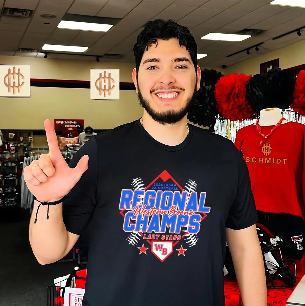 Western Boone Lady Stars 2026 IHSAA 2A Softball Regional Champs shirt Unisex T-shirt, Sweatshirt, Hoodie, Long Sleeve Tee - T-Shirt, Sweatshirt, Hoodie