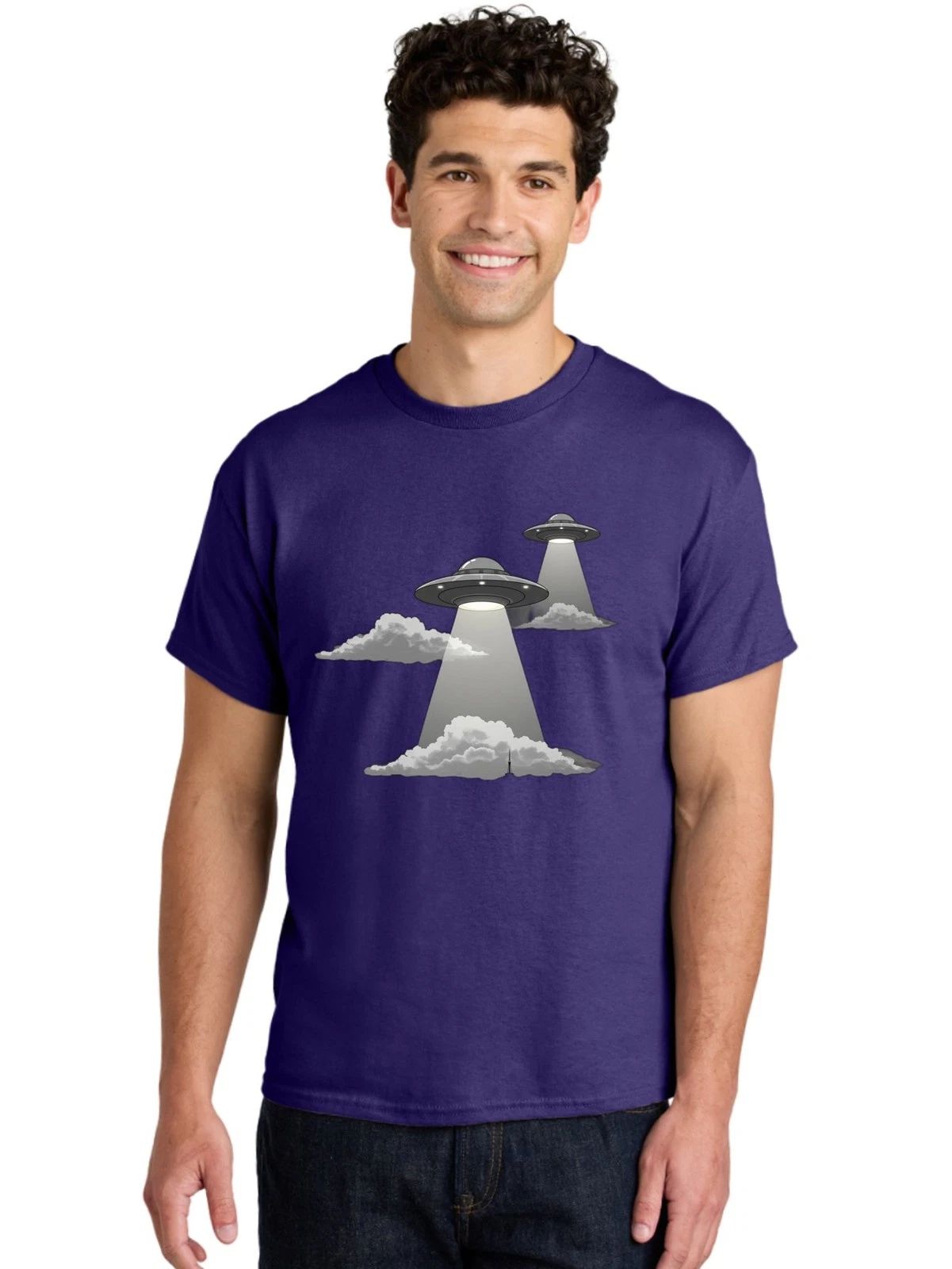 Ufos Mens Graphic Tee, 100% Cotton, Casual Summer Wear Unisex T-shirt, Sweatshirt, Hoodie, Long Sleeve Tee - T-Shirt, Sweatshirt, Hoodie