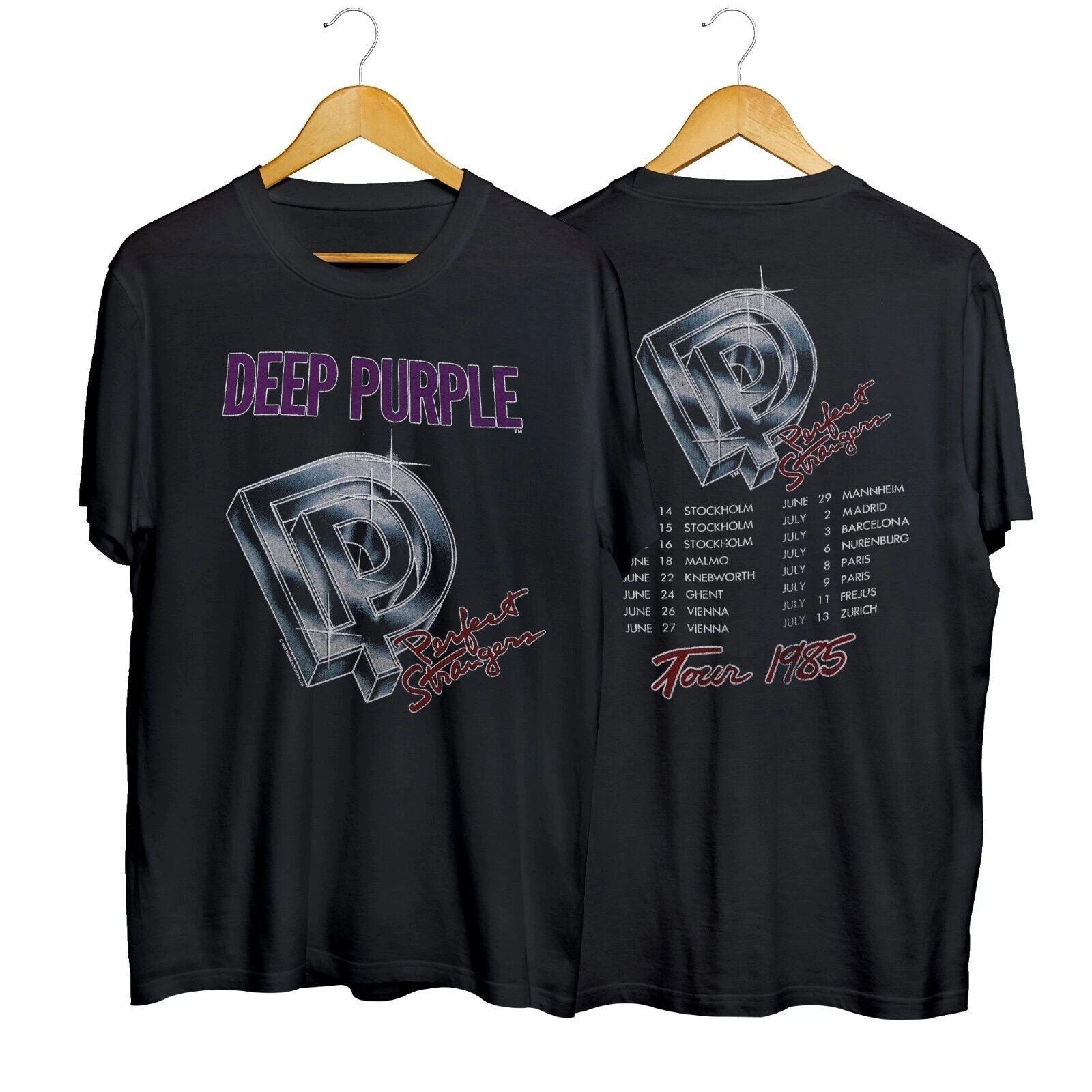 1985 Deep Purple Perfect Strangers European Tour Shirt Unisex Cotton Size S-5XL Unisex T-shirt, Sweatshirt, Hoodie, Long Sleeve Tee - T-Shirt, Sweatshirt, Hoodie